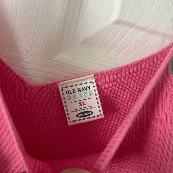 Old Navy Brand Pink Active Ribbed Patterned Tank Top Sz XL - Picture 4 of 6